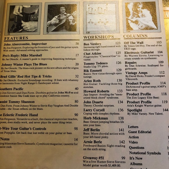 Vintage Guitar Player Magazines 1980s Clapton  Knopfler Springsteen no records - Picture 13 of 15